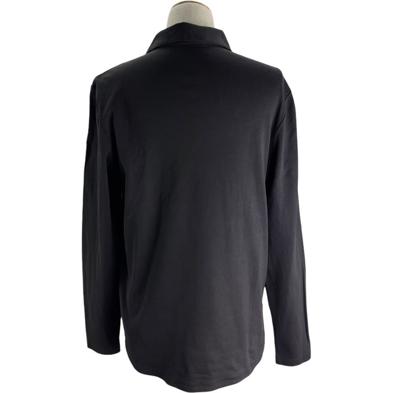 プラダスポーツ PRADA SPORTS ラバーゴム長袖ポロシャツ ブラック