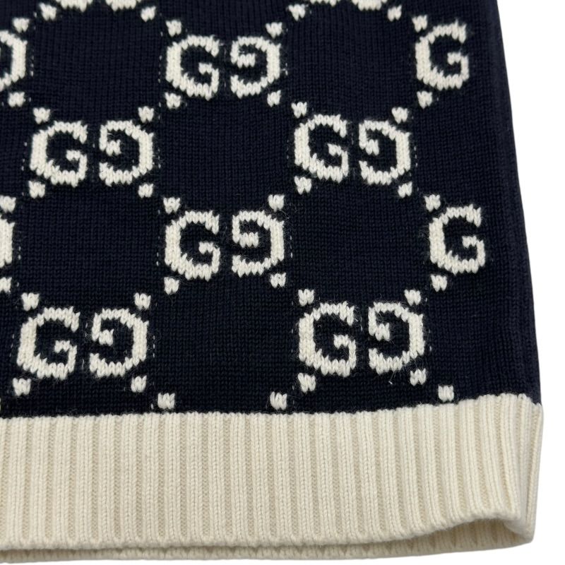 グッチ GUCCI GGジャガードボーダーニットセーター 496458 ブラック