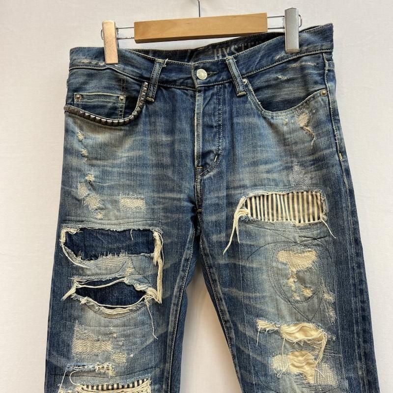 ヒステリックグラマー RSM加工 スリムストレート スタッズ デニム