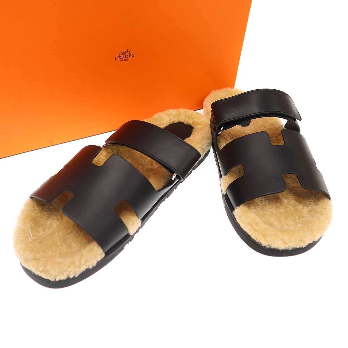 HERMES エルメス Chypre Sandals シプレ ムートンレザー サンダル 