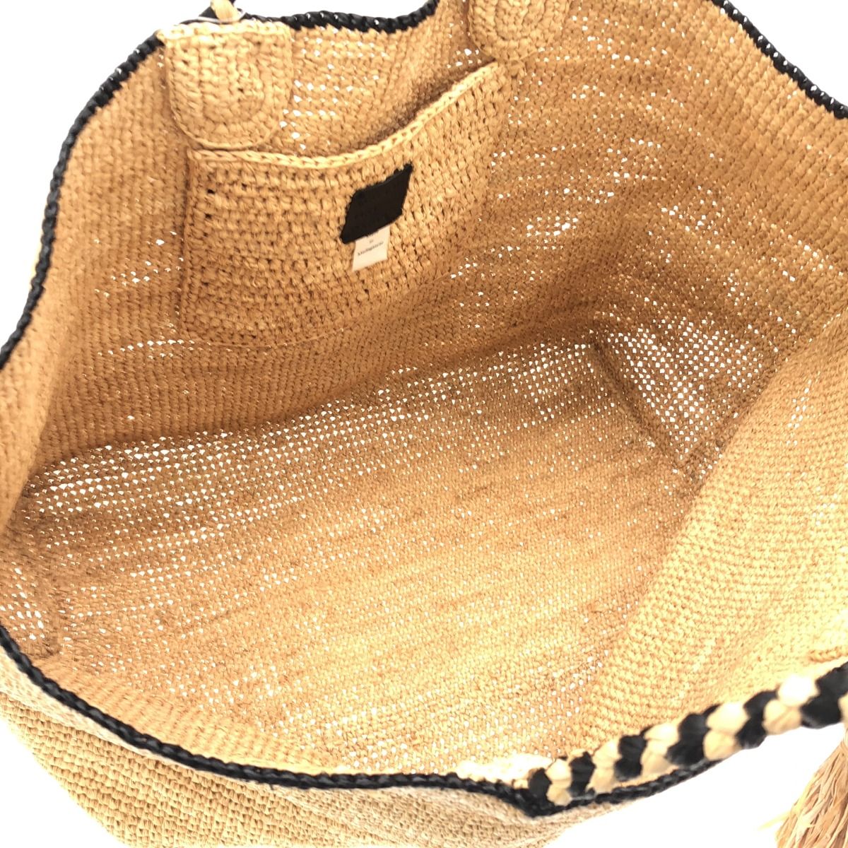 新品未使用✨MAISON N.H PARIS トートバッグ　ベージュ　ラフィア MAISON N.H PARIS メゾンエヌアッシュパリ ラフィアトートバッグ