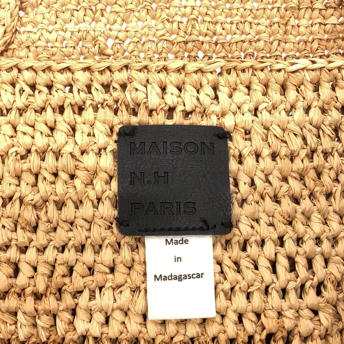 MAISON N.H PARIS メゾンエヌアッシュパリ ラフィアトートバッグ