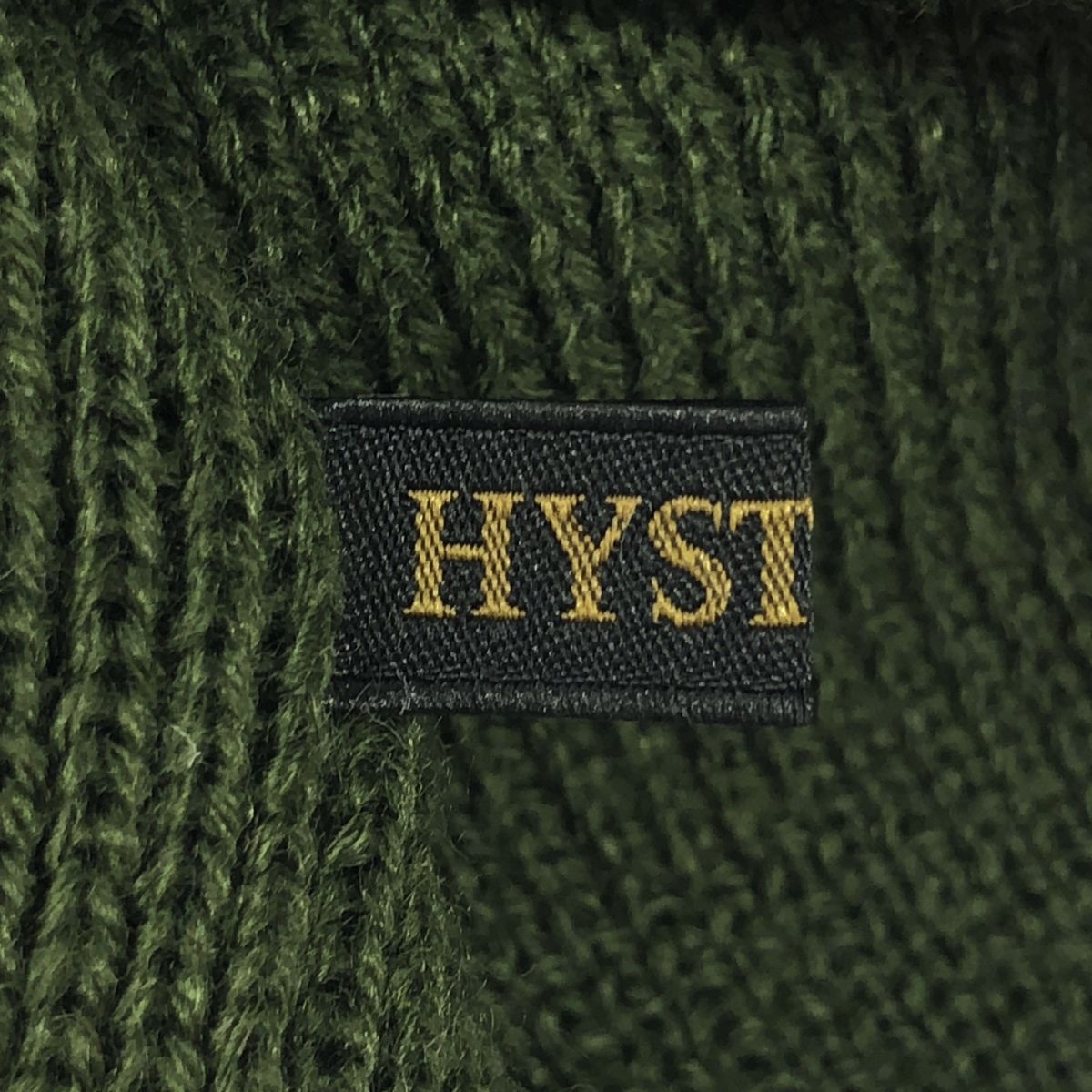 HYSTERIC GLAMOUR ヒステリックグラマー ロゴニットキャップ カーキ 