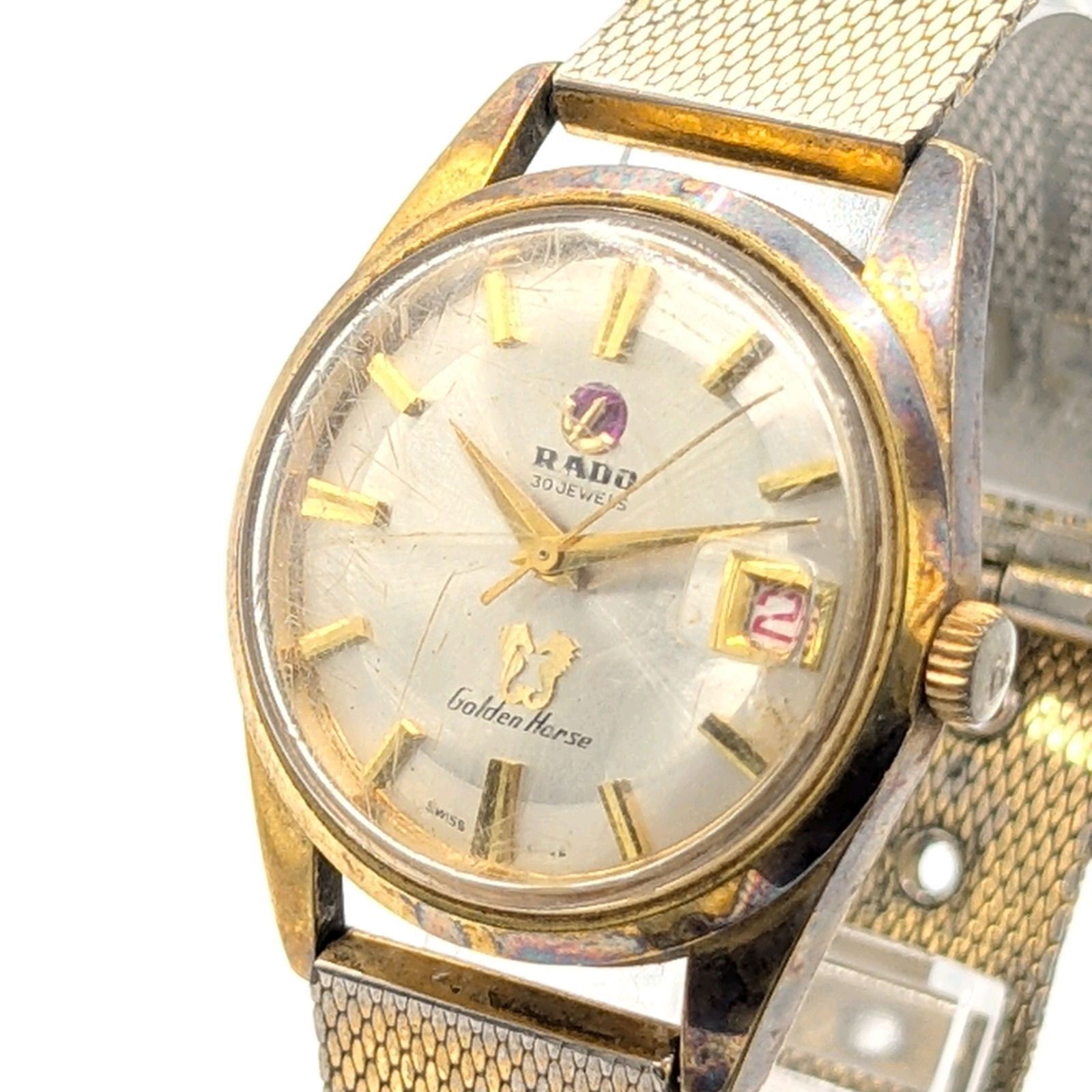 希少品】 RADO Golden Horse Watch Automatic Men's Gold Round Y2K
