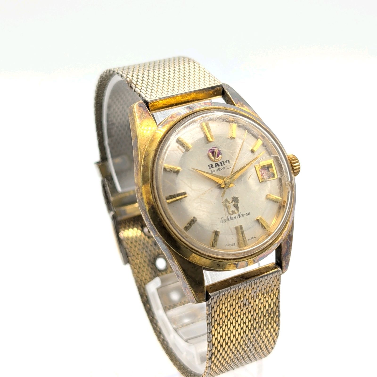 希少品】 RADO Golden Horse Watch Automatic Men's Gold Round Y2K
