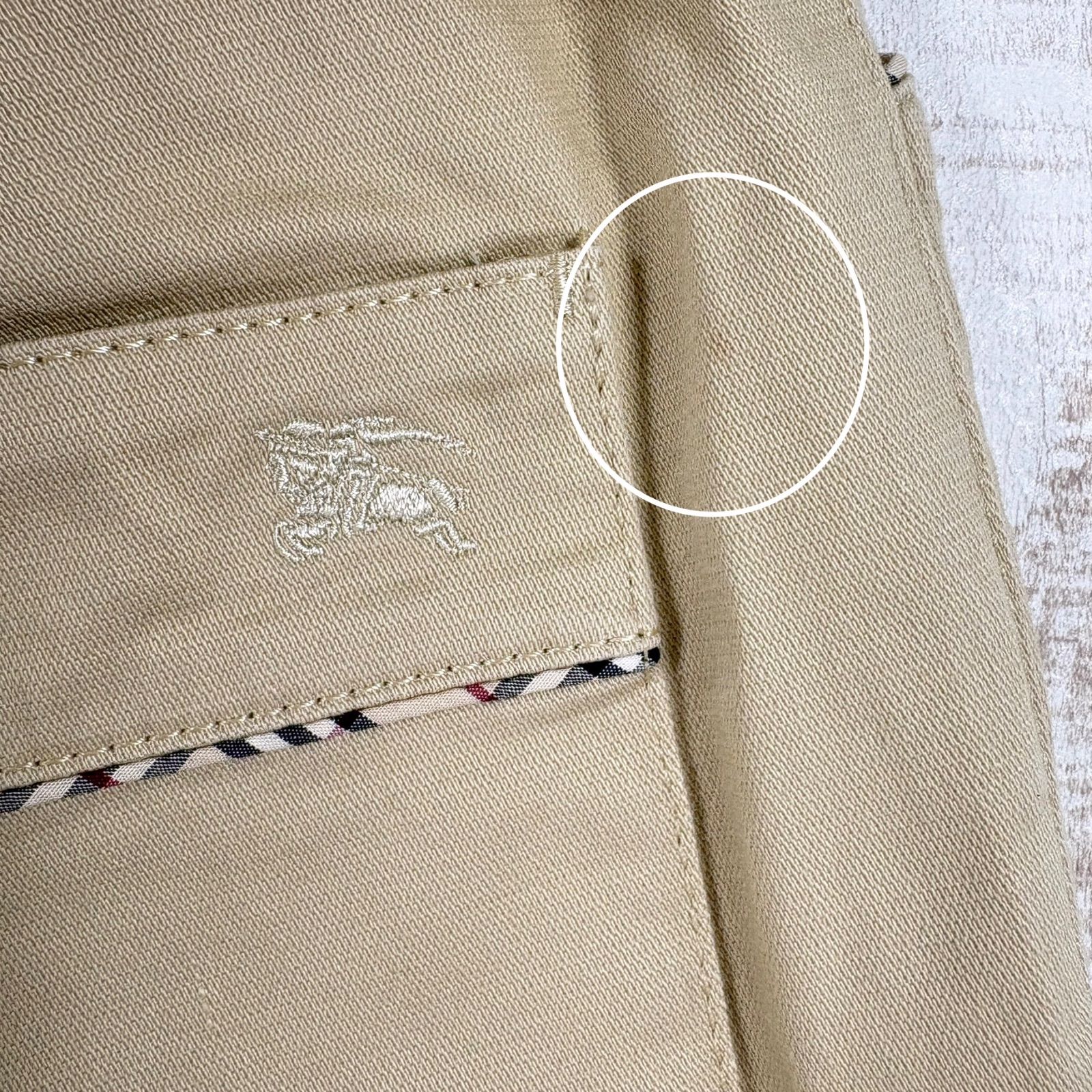 BURBERRY LONDON バーバリーロンドン ホースロゴ刺繍 サイドスリット