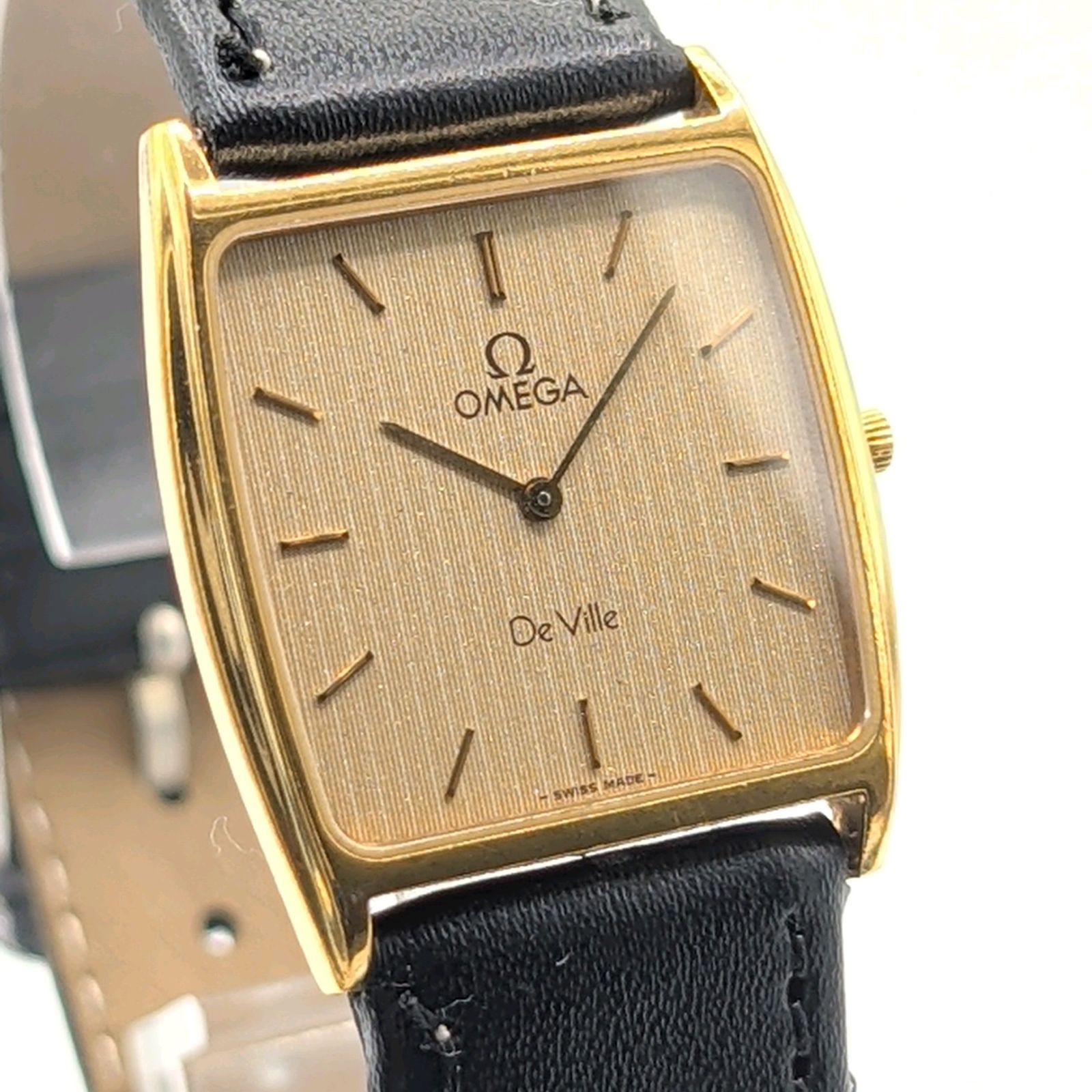OMEGA デビル クォーツ 腕時計 ゴールド 不動 オメガ デビル メンズ クォーツ ゴールド文字盤 腕時計 不動品