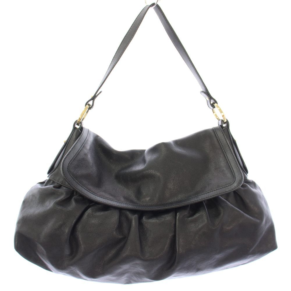フェンディ FENDI シェフバッグ ワンショルダーバッグ レザー ブラック
