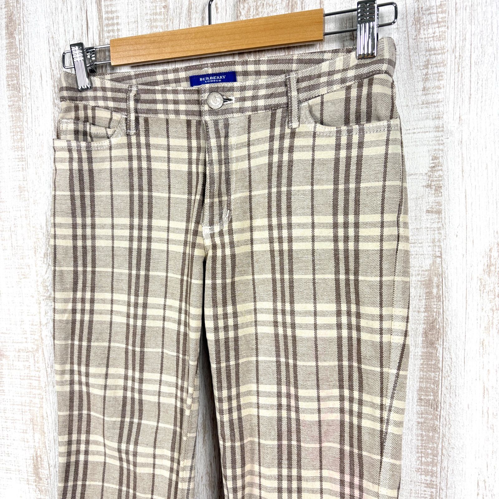 BURBERRY BLUE LABEL バーバリーブルーレーベル チェック ストレッチ