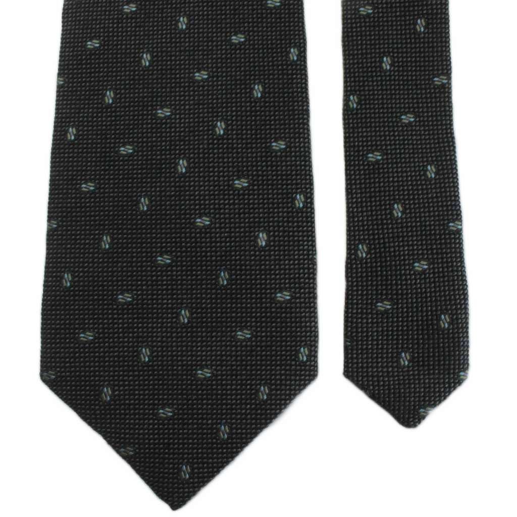 BURBERRY ネクタイ ブラック パターン柄 総柄 バーバリー ロンドン BURBERRY LONDON ネクタイ 絹 シルク ワイドタイ