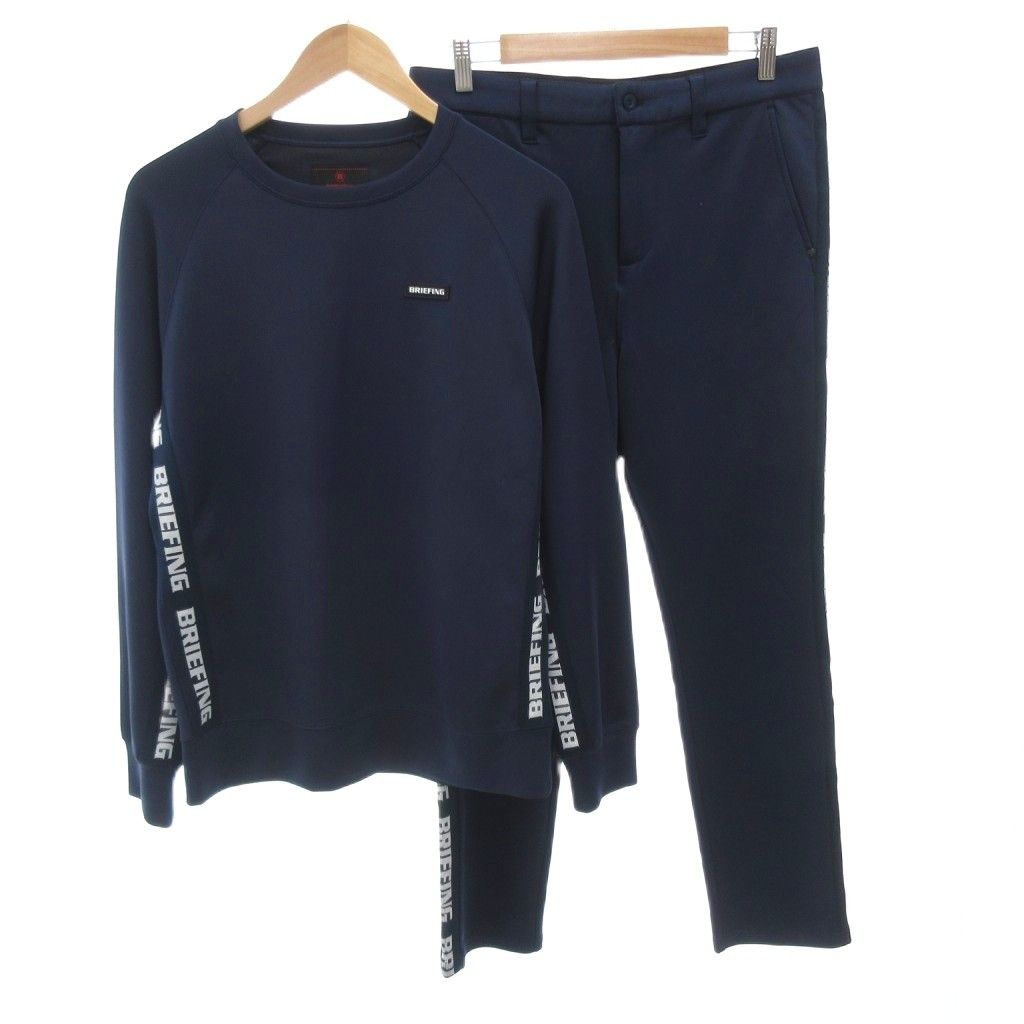 ブリーフィング BRIEFING MS SIDE LOGO LINE CREW NECK MS SIDE LINE 