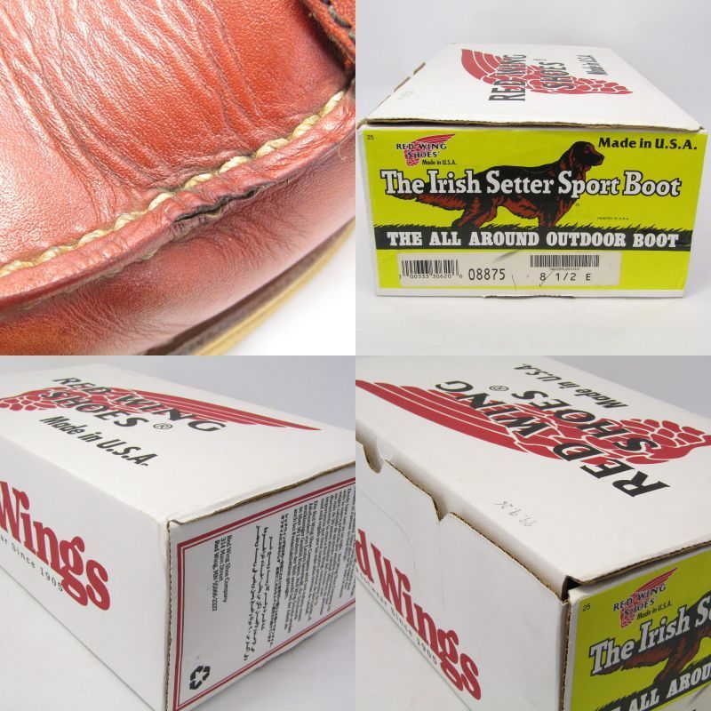 REDWING レッドウィング US8.5E 26.5cm モックトゥ 8875 四角犬タグ