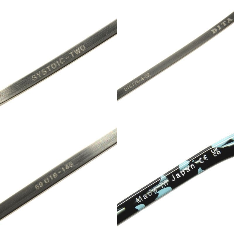 美品 DITA ディータ サングラス SYSTOIC-TWO DTS176-A-02 日本製 ツー