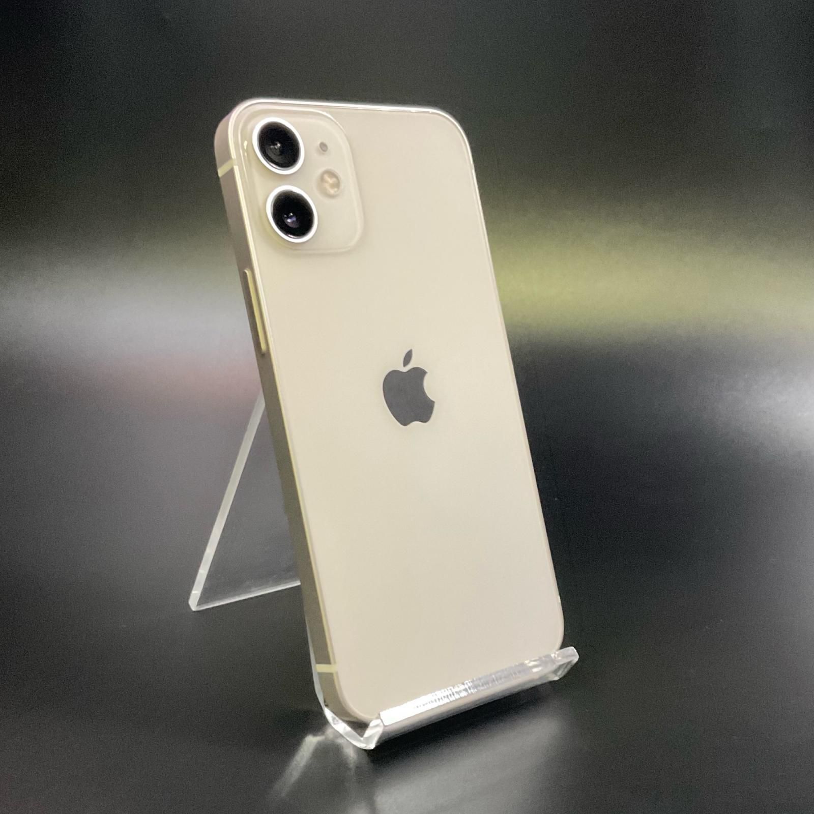 【全額返金保証】【最速発送】 iPhone 12 mini 128GB ホワイト SIMフリー 白ロム 動作確認済 77%