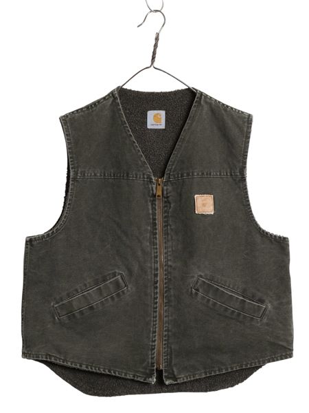 US企画 00s カーハート ダック ベスト メンズ M 程 古着 オールド 裏
