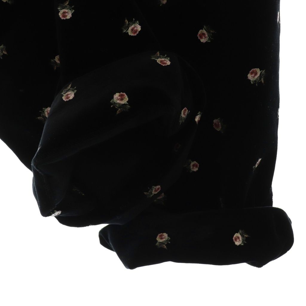 キャバン CABaN 24AW ベロア PETIT ROSE プリントパンツ ワイド