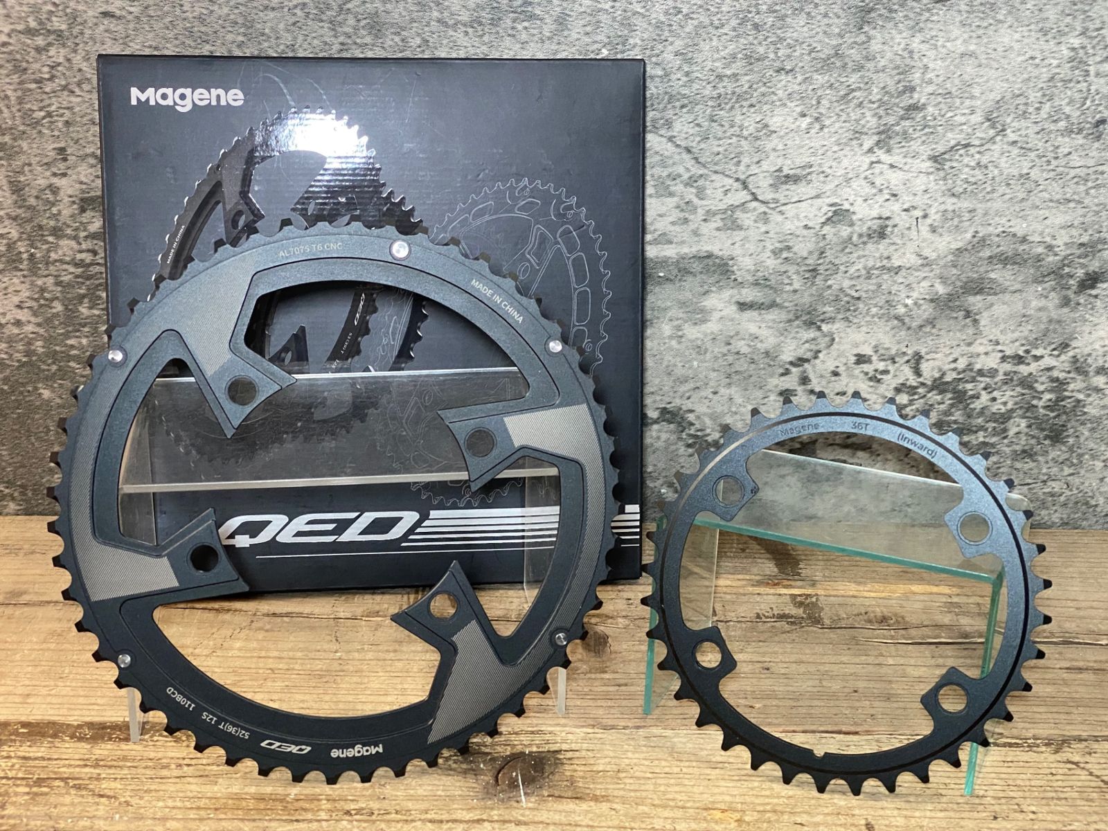 JU140 マージーン Magene QED スプリット チェーンリング 2枚セット 52