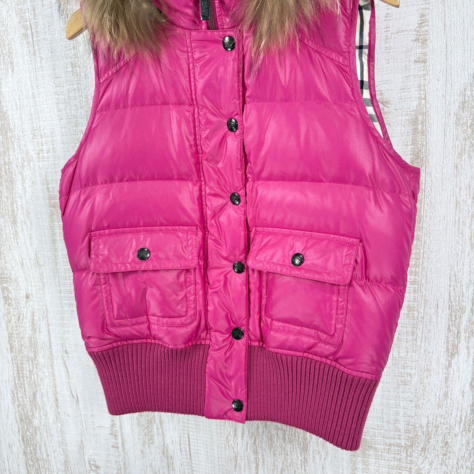 美品 BURBERRY BLUE LABEL バーバリーブルーレーベル レア ロゴボタン