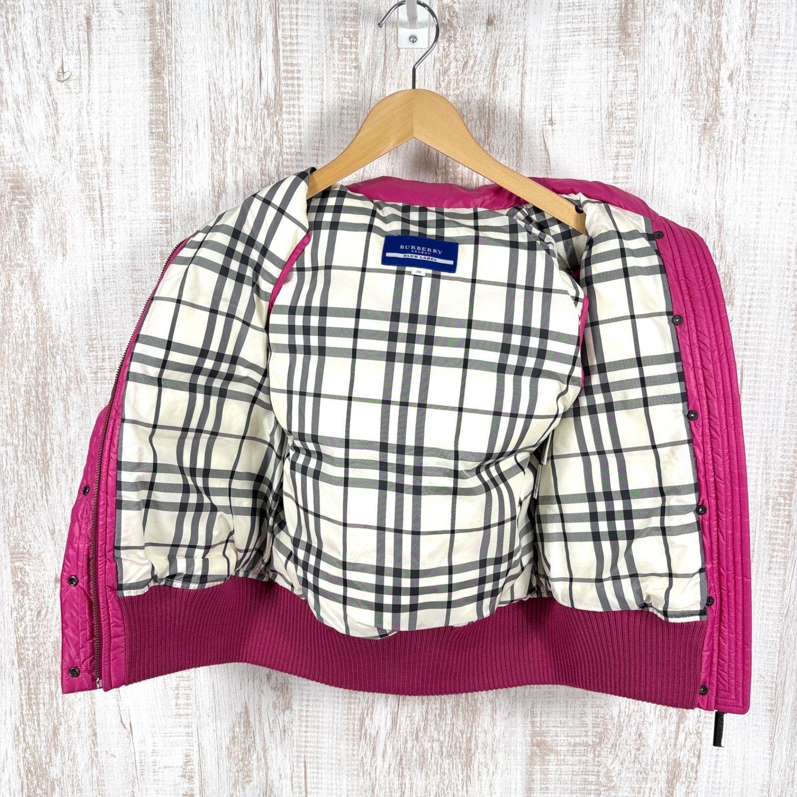 美品 BURBERRY BLUE LABEL バーバリーブルーレーベル レア ロゴボタン