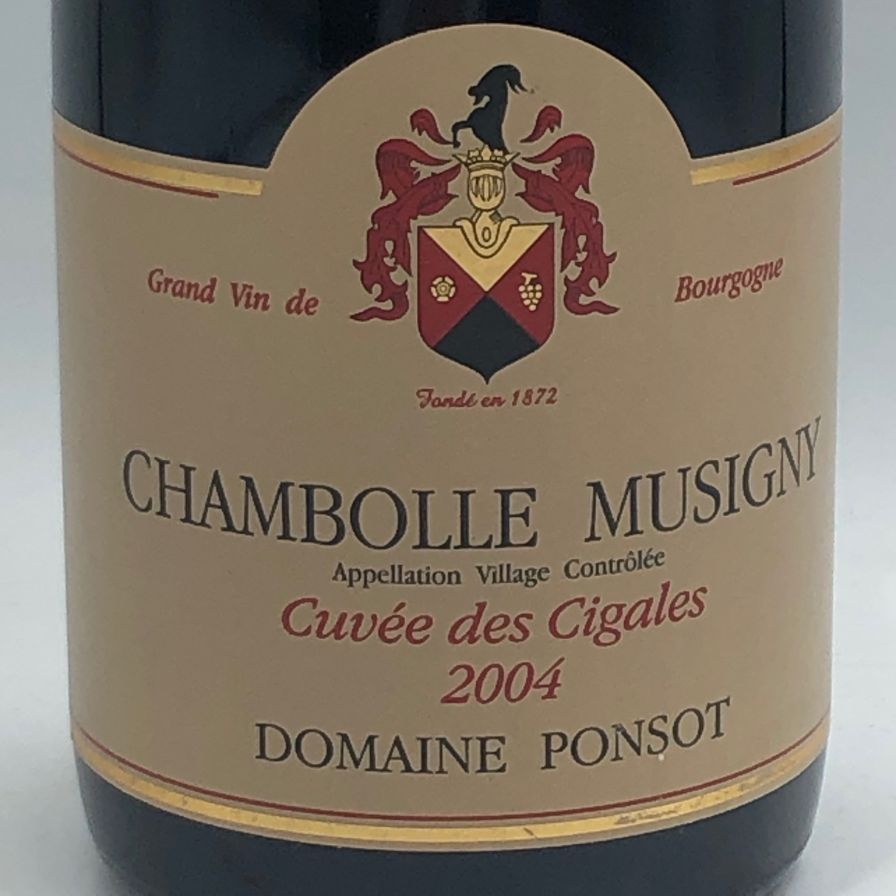 ドメーヌ ポンソ シャンボール・ミュジニー キュヴェ・デ・シガル 2004