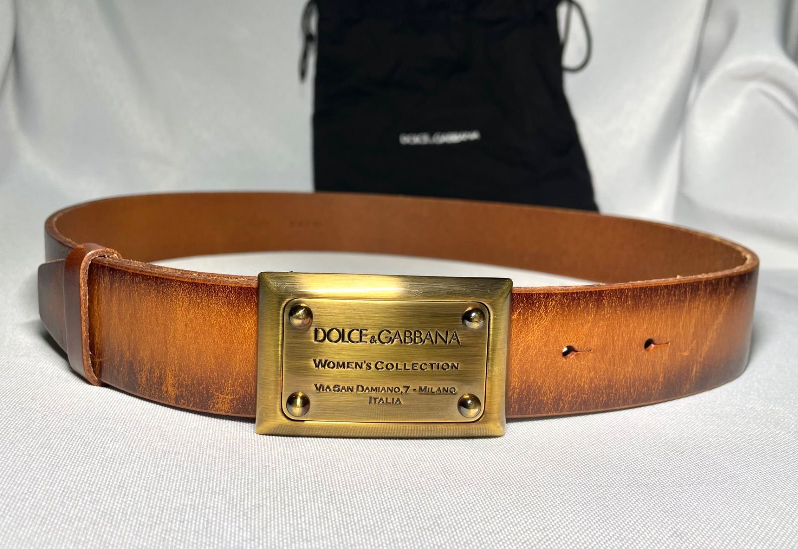 美品 希少 DOLCE&GABBANA ドルチェ&ガッバーナ ロゴプレート バックル