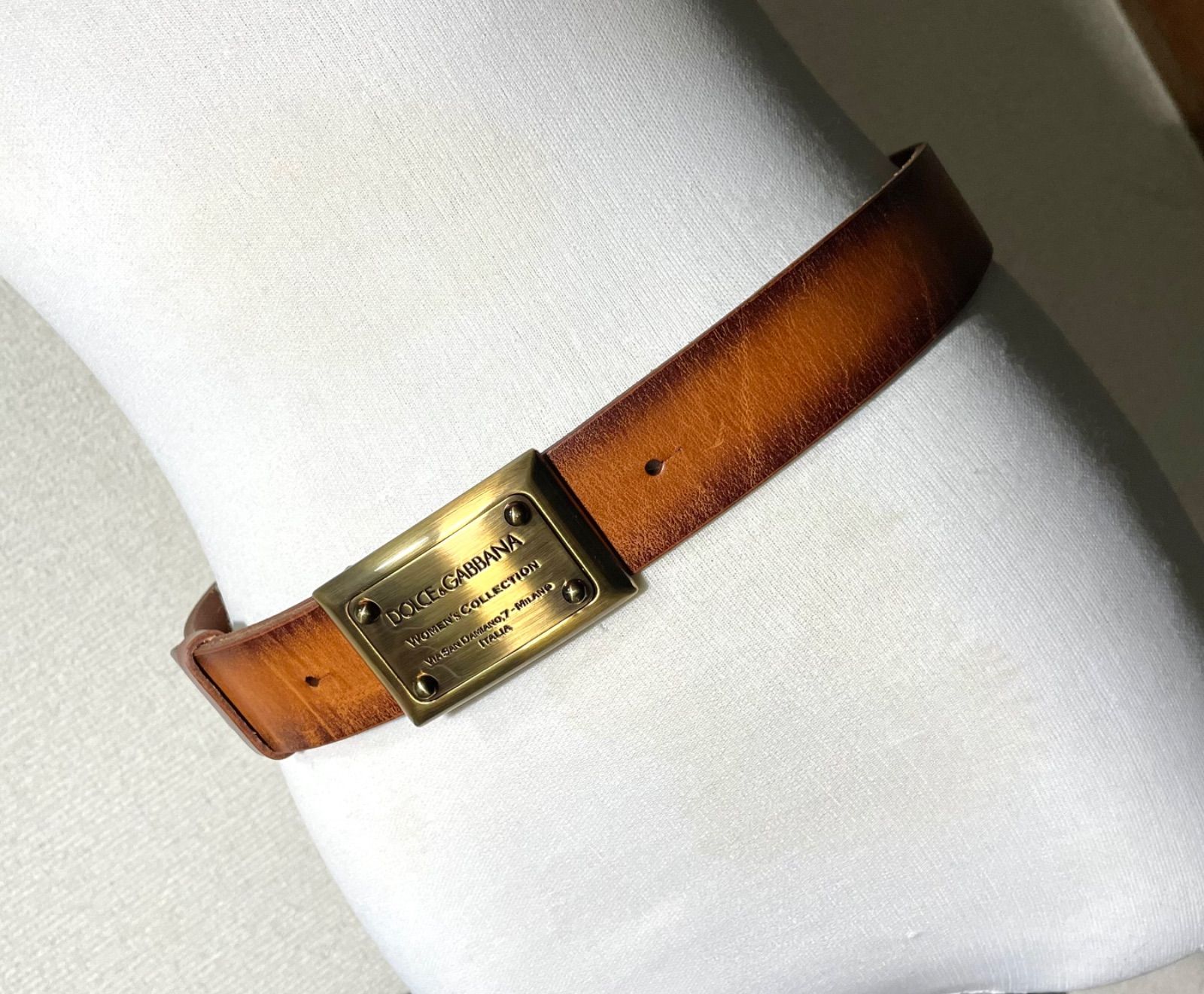 美品 希少 DOLCE&GABBANA ドルチェ&ガッバーナ ロゴプレート バックル