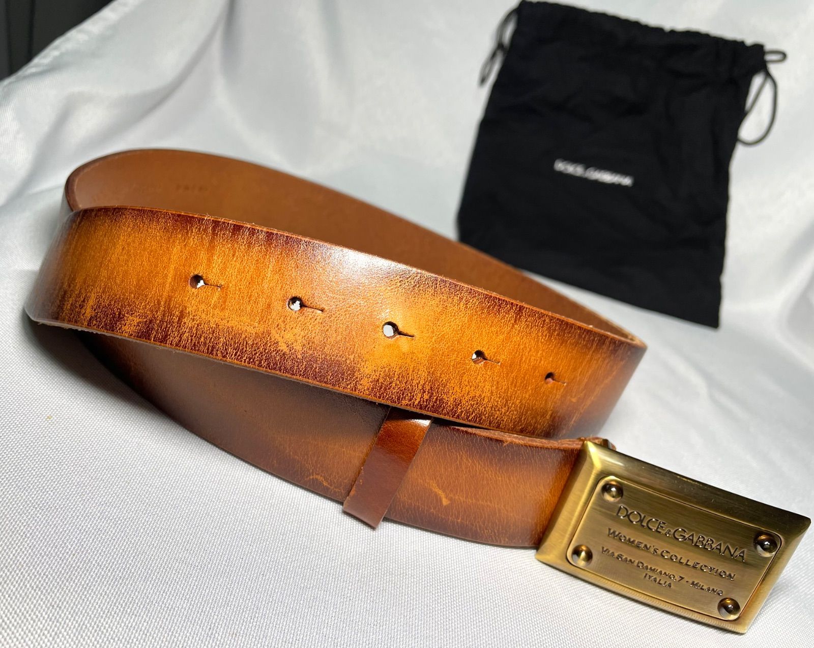 美品 希少 DOLCE&GABBANA ドルチェ&ガッバーナ ロゴプレート バックル