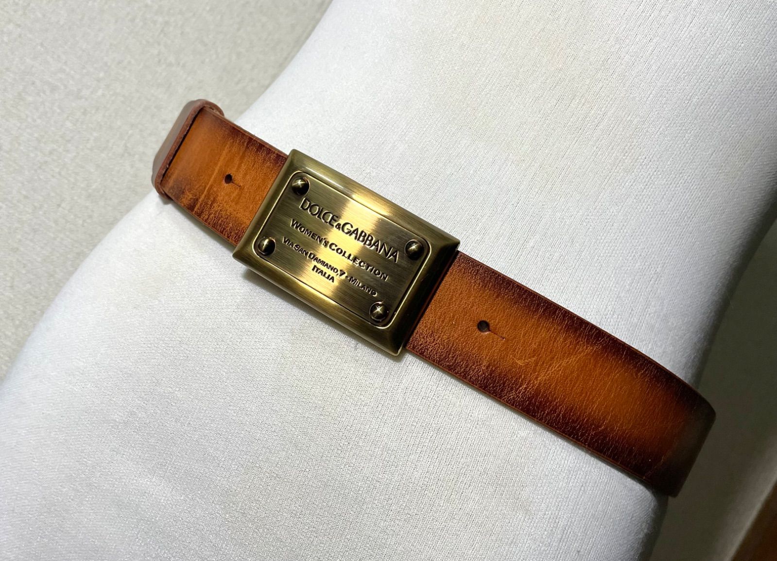 美品 希少 DOLCE&GABBANA ドルチェ&ガッバーナ ロゴプレート バックル