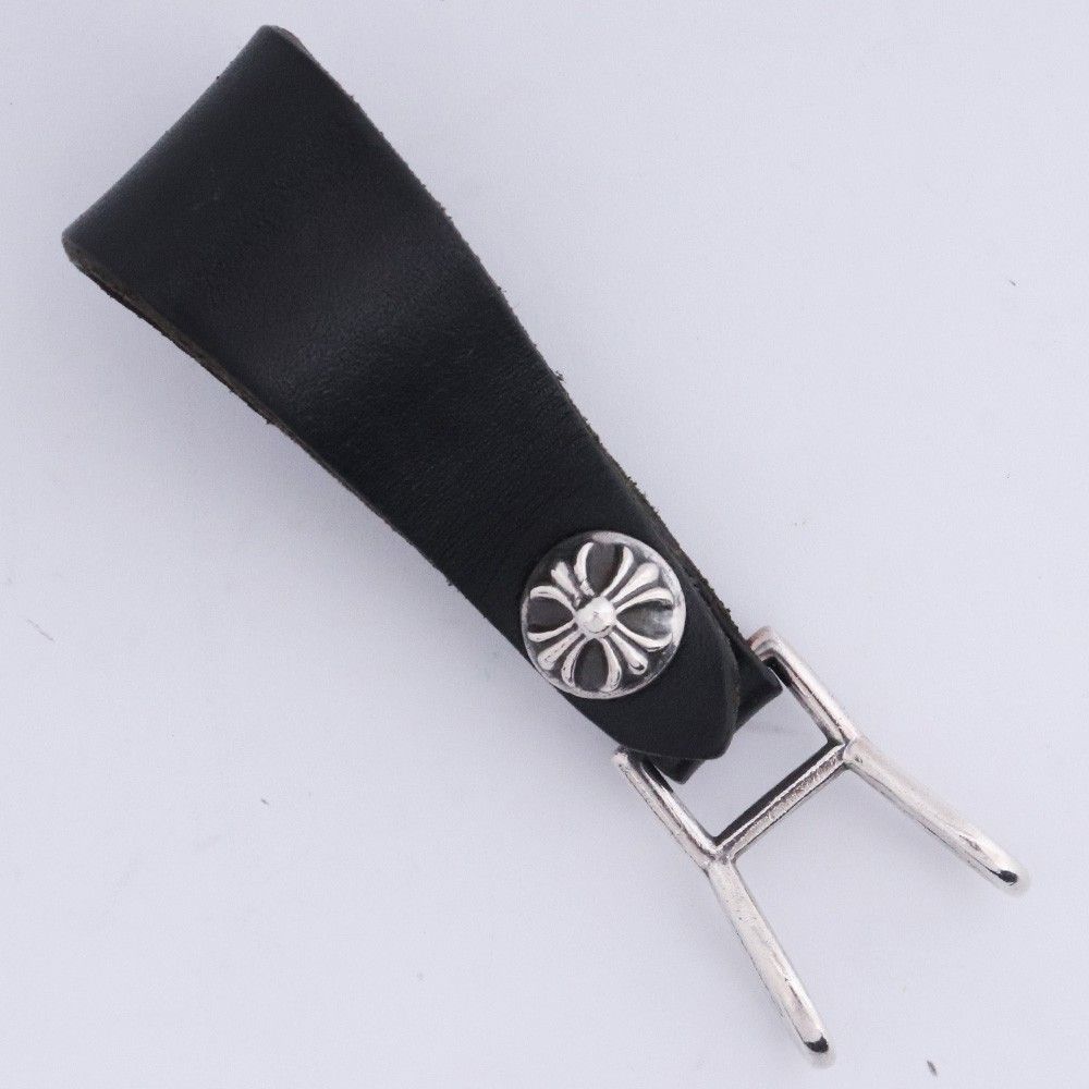 CHROME HEARTS Wベルトループ クロスボタン ブラックレザー - メルカリ