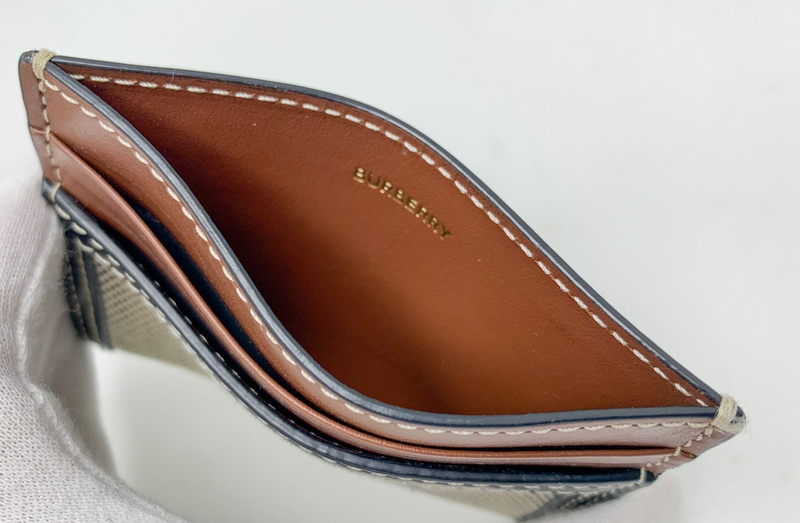 BURBERRY バーバリー ロゴ入り ブラウン 茶 ホースフェリープリント カードケース ブランド 小物 BURBERRY バーバリー ロゴ入り ブラウン 茶 ホースフェリープリント