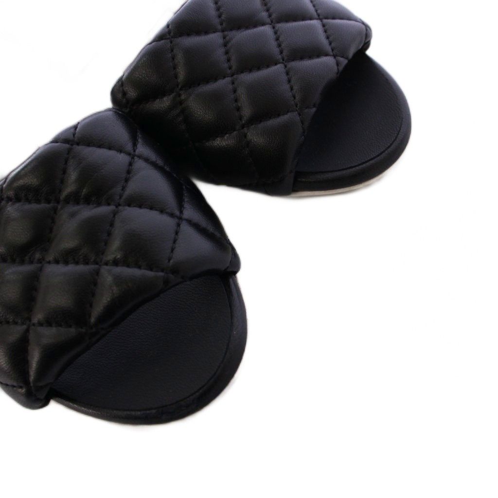 シャネル CHANEL ココマーク マトラッセ サンダル ミュール レザー