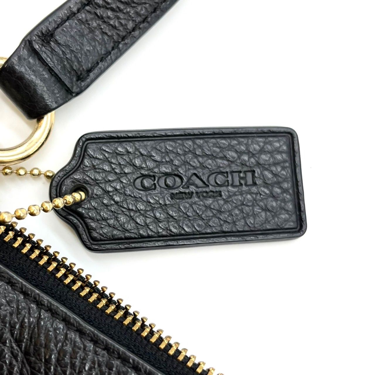 良品】coach y2k 2way shoulderbag hand gold logo parts leather 