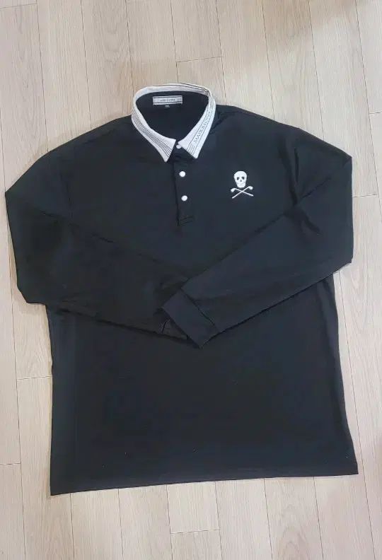 MARK & LONA マークアンドロナ ブラック ドクロ 長袖 ポロTシャツ XXL
