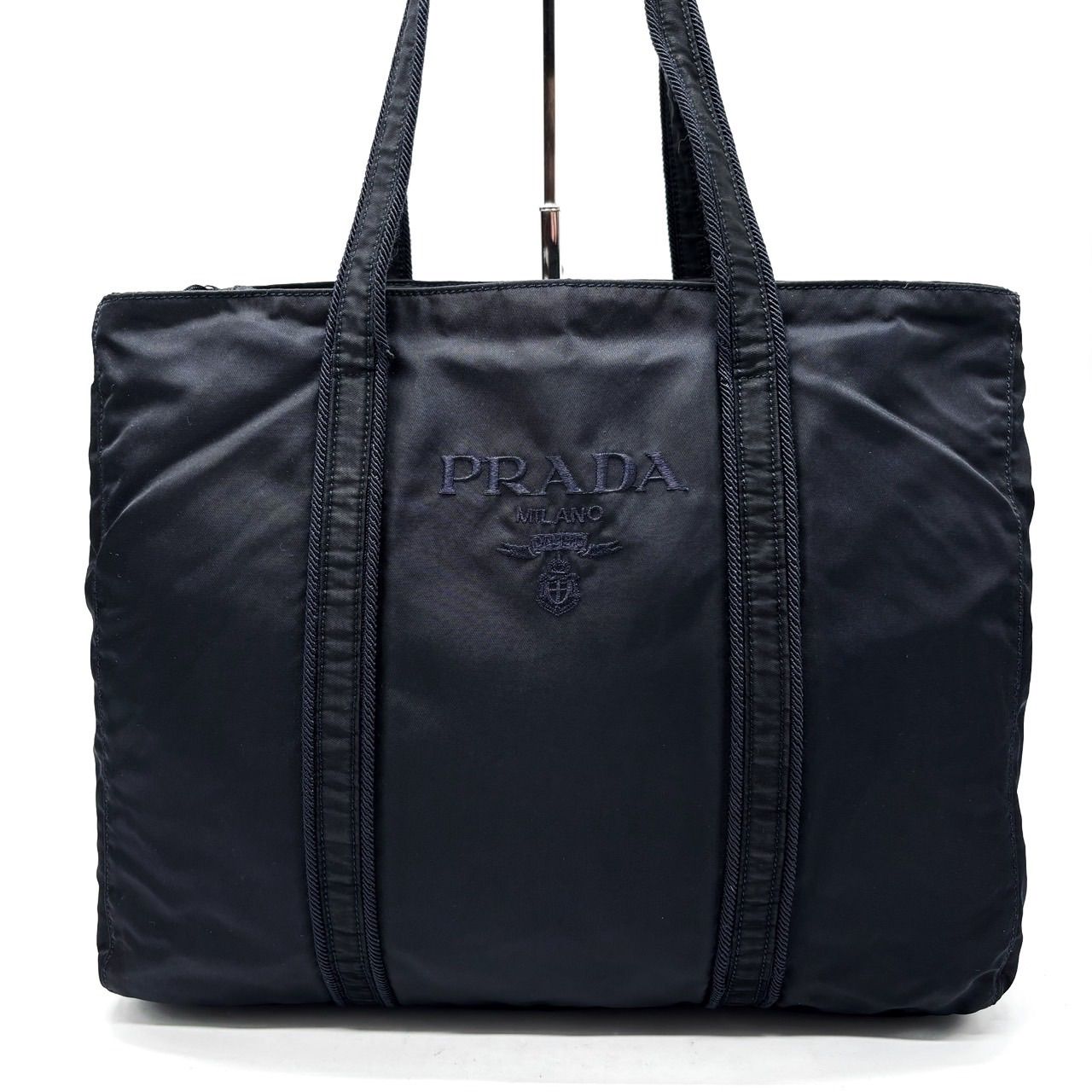 良品】PRADA プラダ トートバッグ ハンドバッグ ナイロン ブラック 