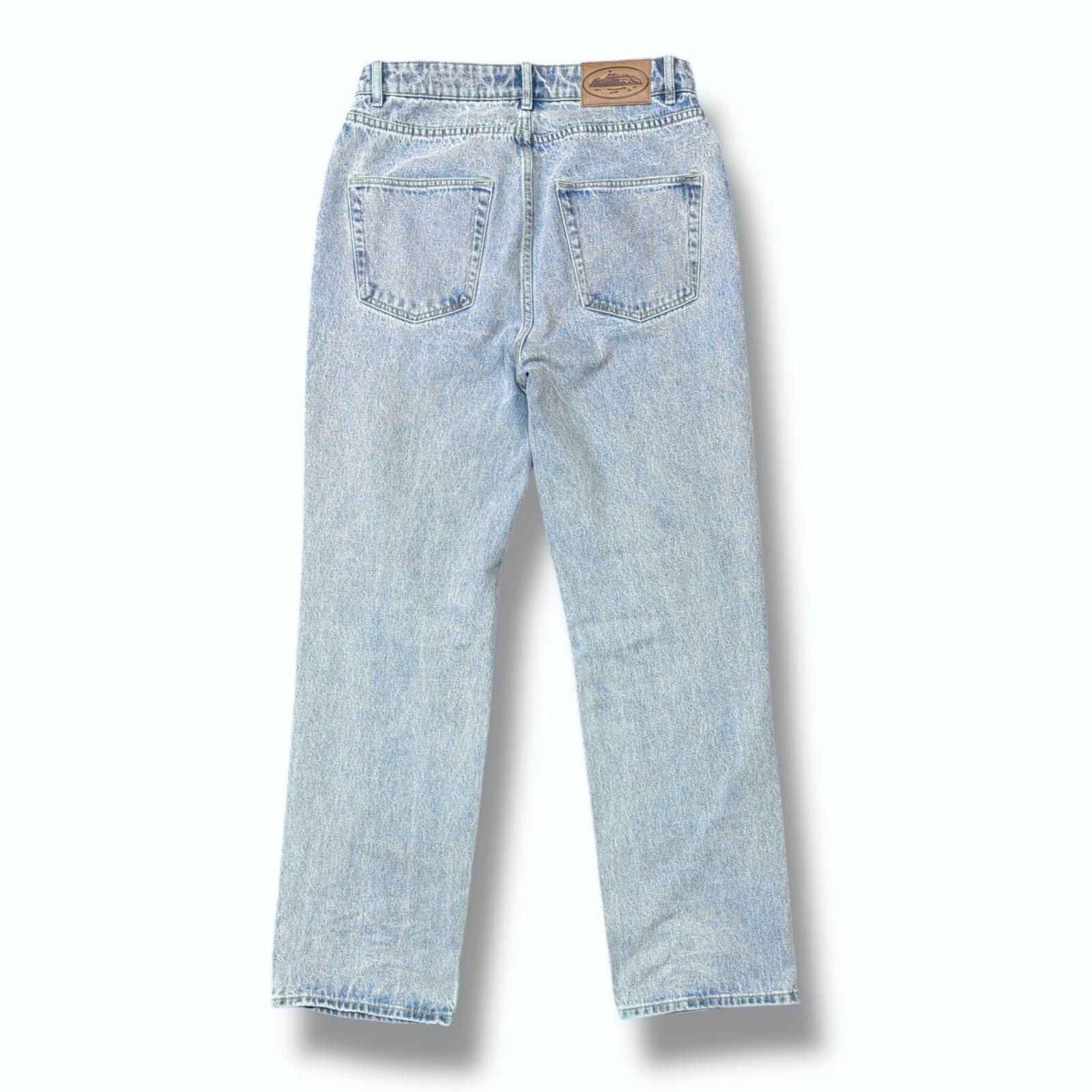 コーテイズcorteiz デニムジーンズ Corteiz フロントプリントデニムパンツ ジーンズ コーテイズ