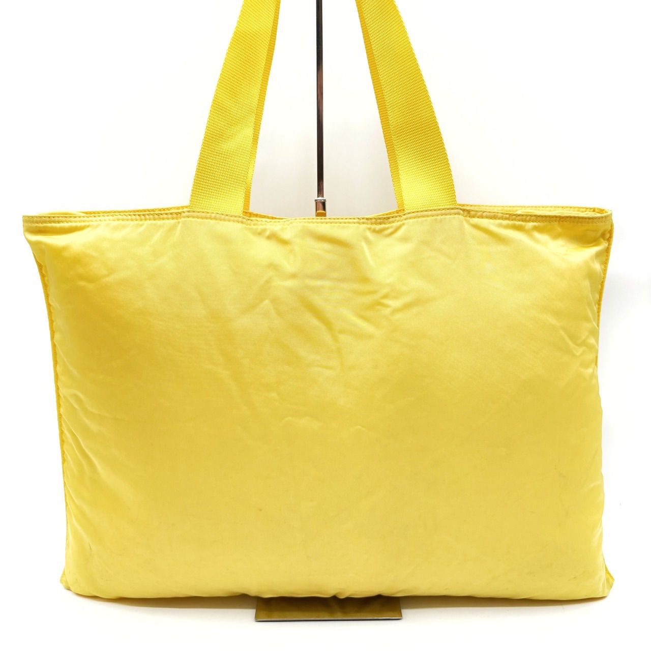 良品】PRADA プラダ トートバッグ ハンドバッグ ナイロン イエロー 