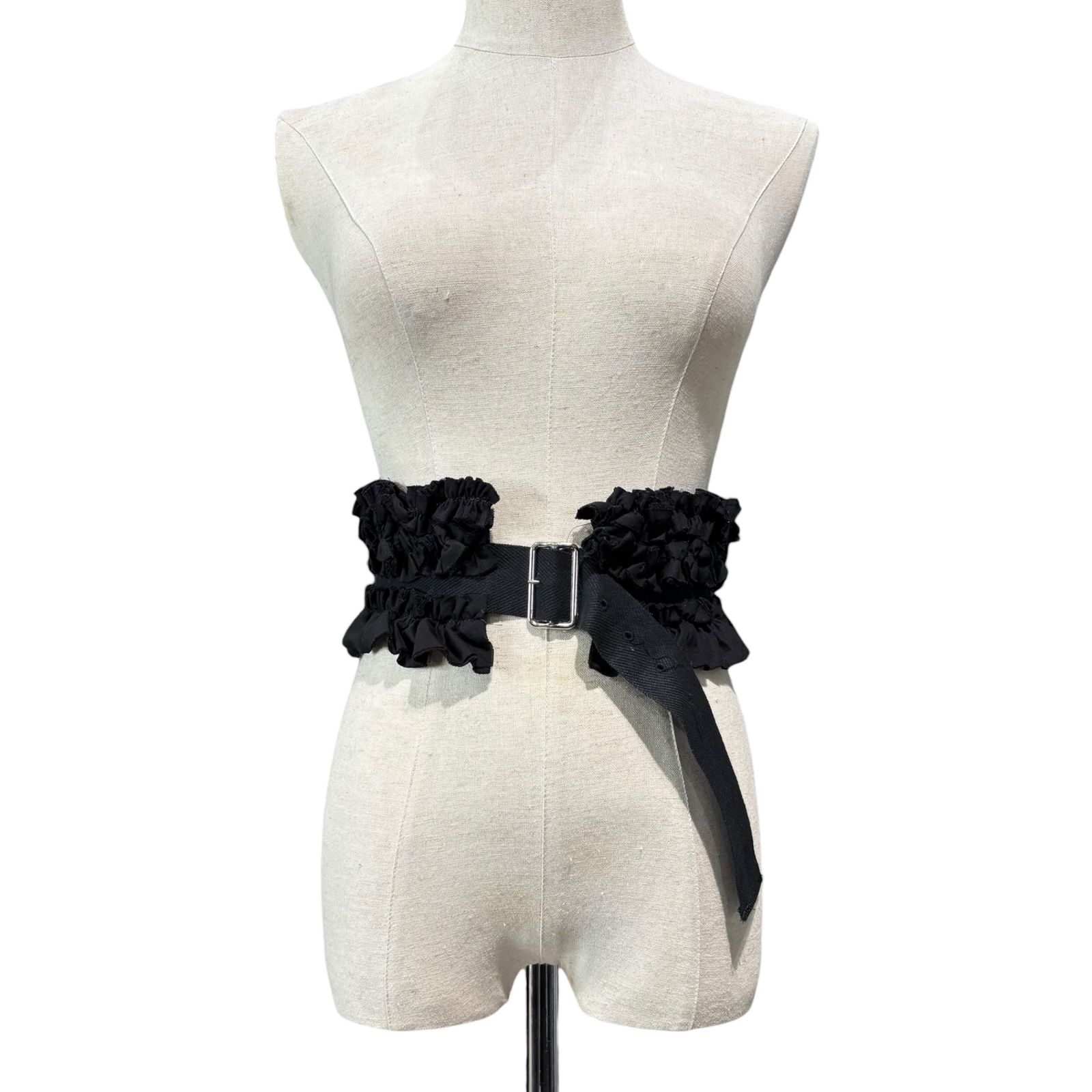 トリココムデギャルソン フリルデザイン 黒 ベルト調整可能 tricot COMME des GARCONS(トリココムデギャルソン) Vintage Frill