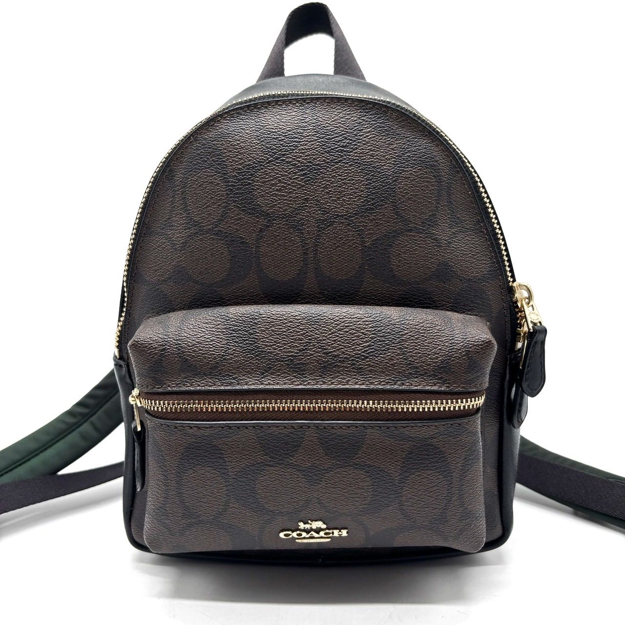 良品】 coach y2k signature pvc leather bagpack shoulder ladies