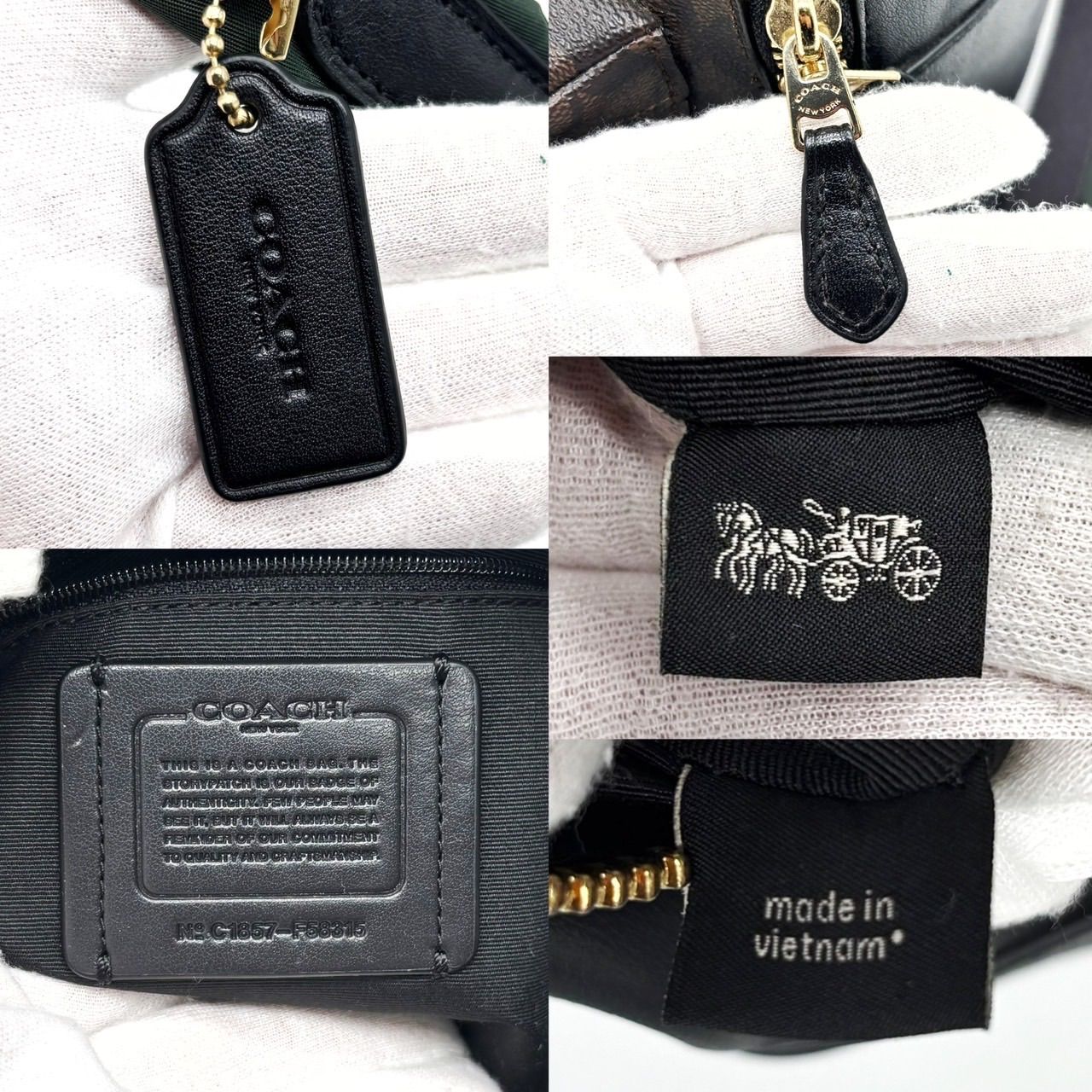 良品】 coach y2k signature pvc leather bagpack shoulder ladies