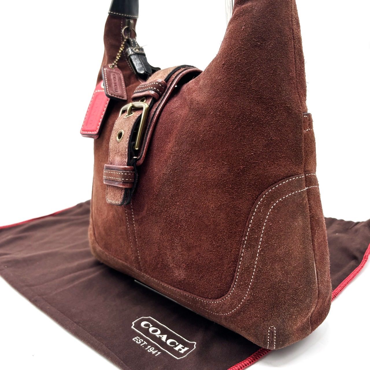 希少品】 coach y2k soho belt handbag shoulder Suede brown コーチ 