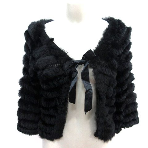 strawberry fields⭕️ストロベリー　ラビットファーショール　ボレロ ストロベリーフィールズ STRAWBERRY-FIELDS ファージャケット ボレロ