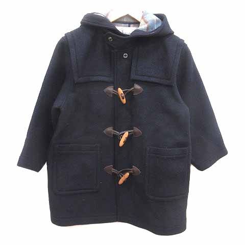 トラサルディ TRUSSARDI ダッフルコート フード ウール 130 紺