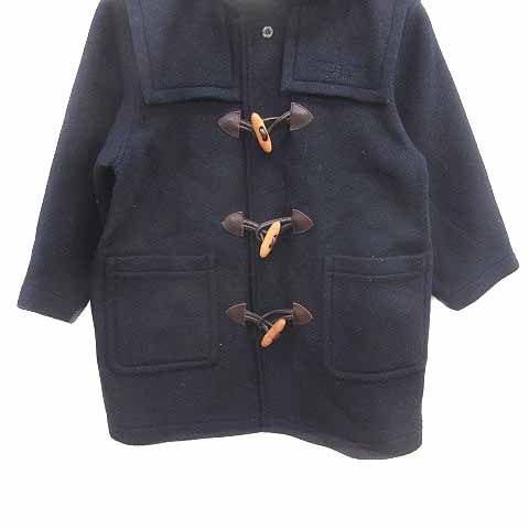 トラサルディ TRUSSARDI ダッフルコート フード ウール 130 紺