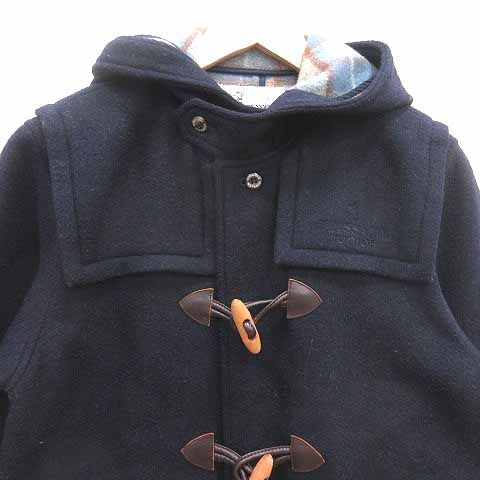 トラサルディ TRUSSARDI ダッフルコート フード ウール 130 紺