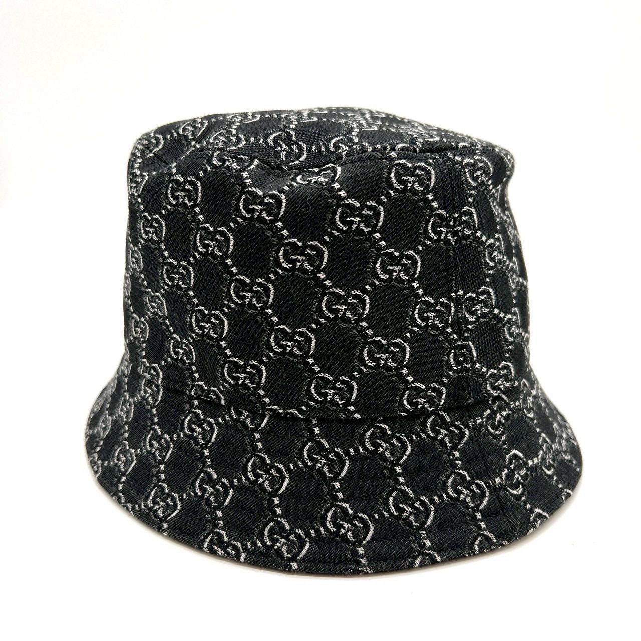 GUCCI グッチ バケットハット GGシャドウ L 59cm ブラック ウール