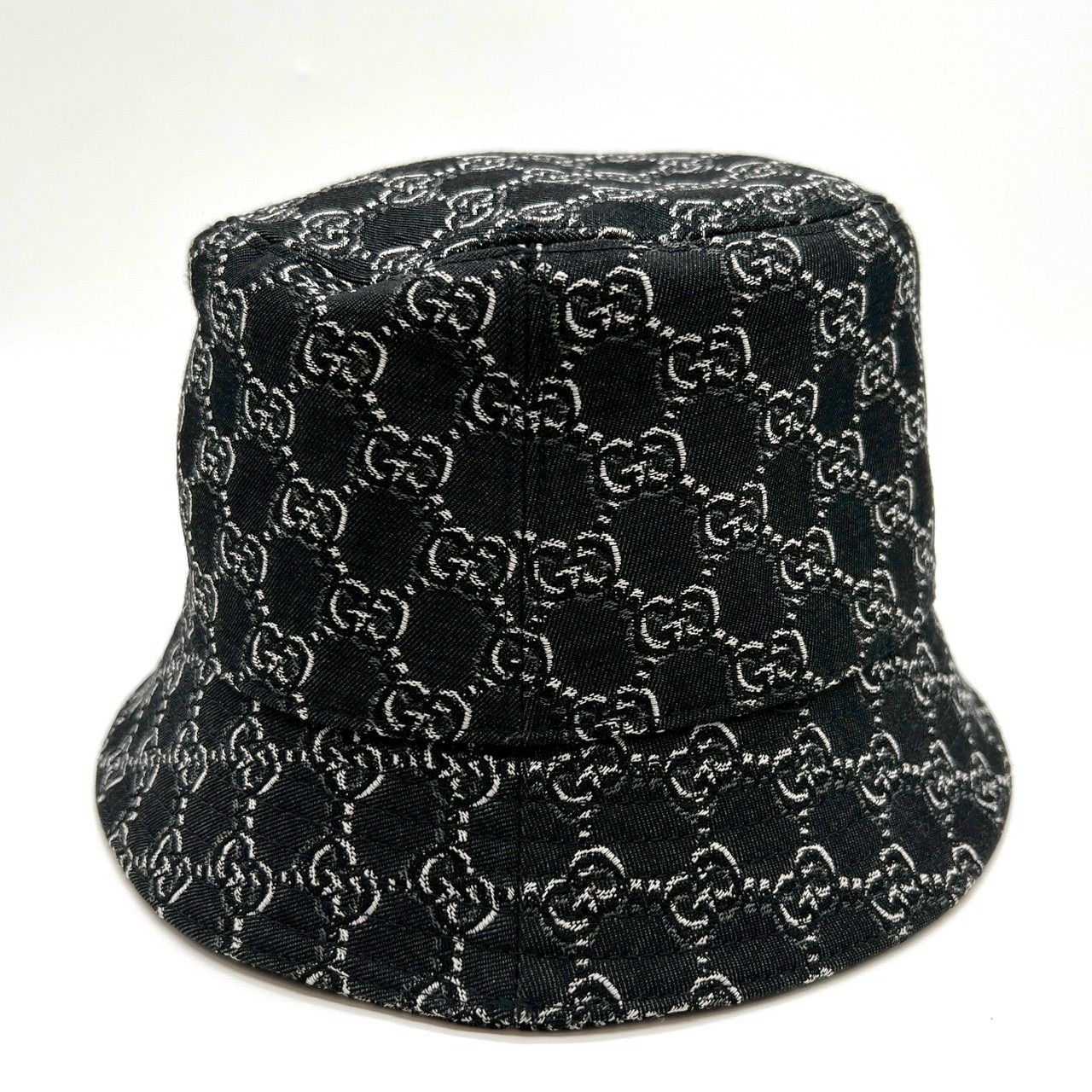 【美品】GUCCI GGシャドウ バケットハット GUCCI グッチ バケットハット GGシャドウ L 59cm ブラック ウール