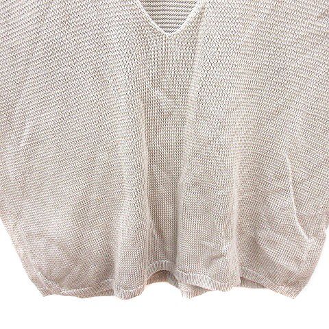 プラージュ Plage ベスト ニット プルオーバー Vネック ベージュ /MN