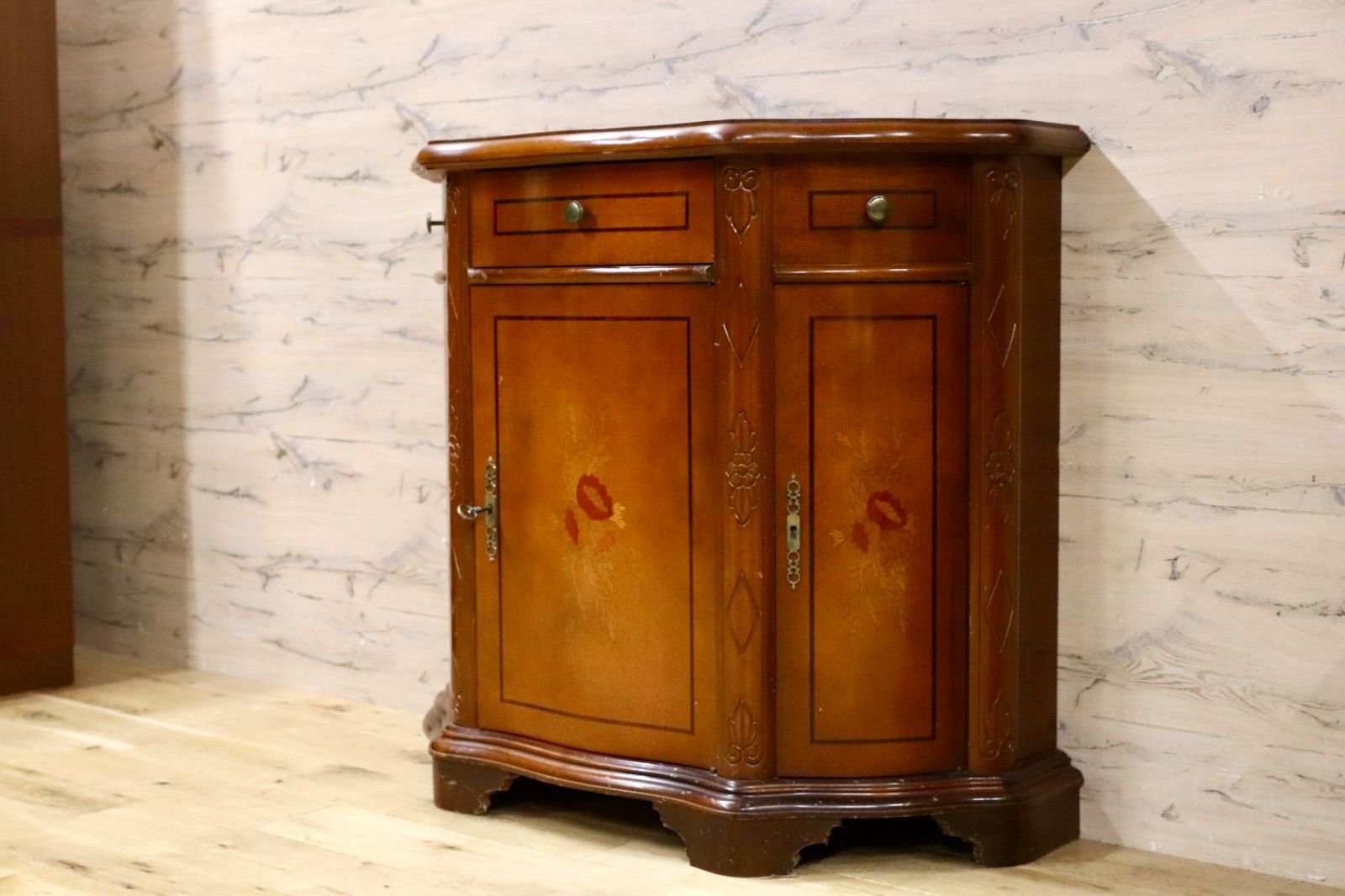 GMIS397○イタリア製 アンティーク サイドチェスト サイドボード