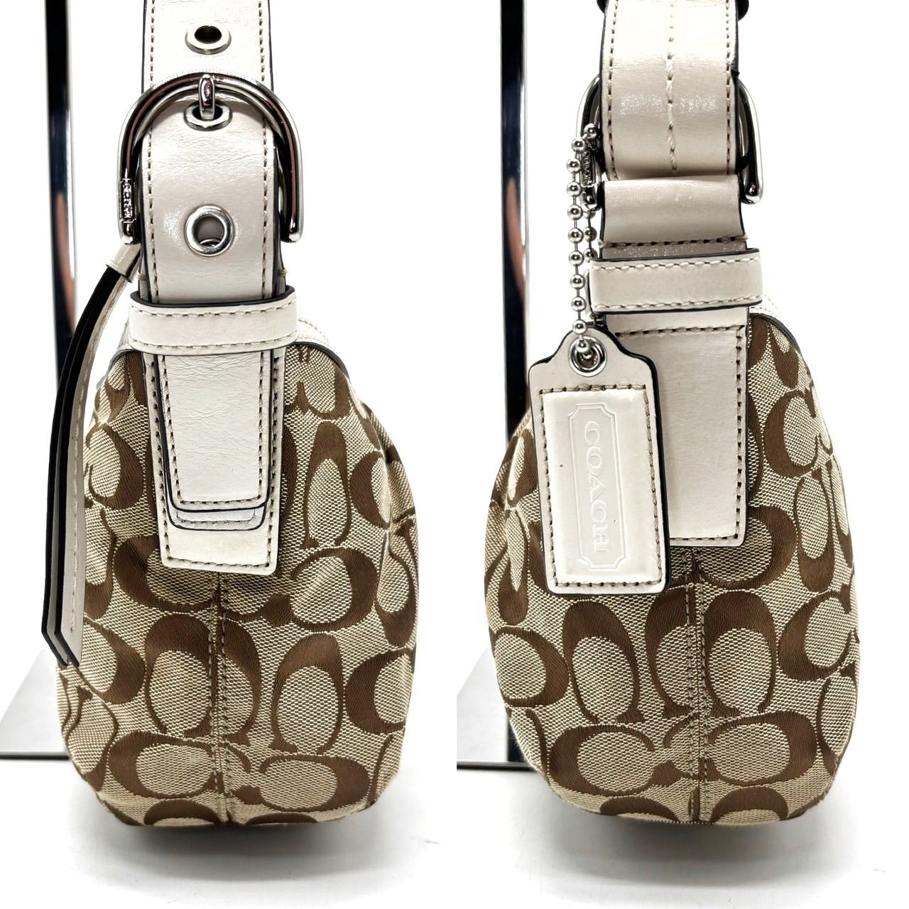 レディース 【良品】 coach y2k signature canvas handbag accessory レディース 【良品】 coach y2k signature canvas handbag accessory