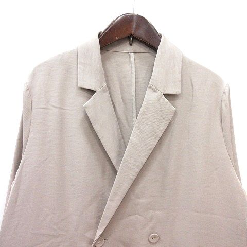 【洗える】　ROPE PICNIC　パンツスーツ　ダブルジャケット　ベージュ　M ロペピクニック ROPE Picnic テーラードジャケット ダブル 38 M